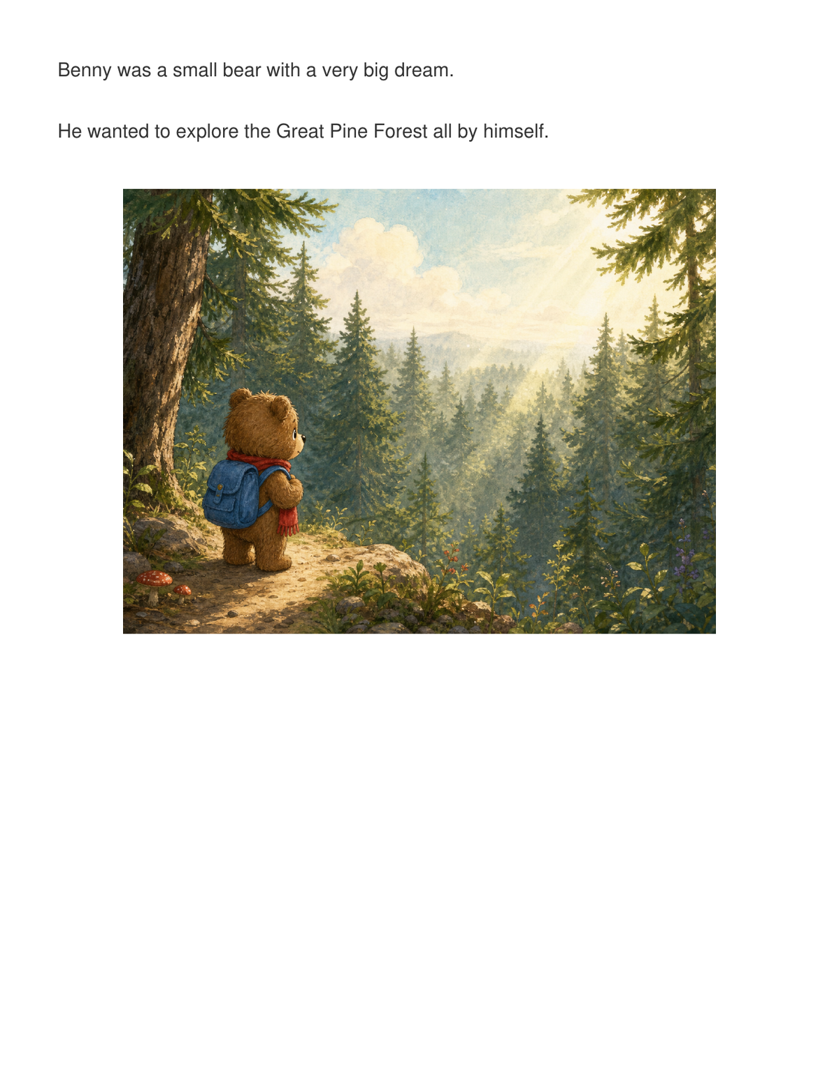 Benny the Brave Little Bear – Adventure Story | Children's eBook (Ages 3–7)